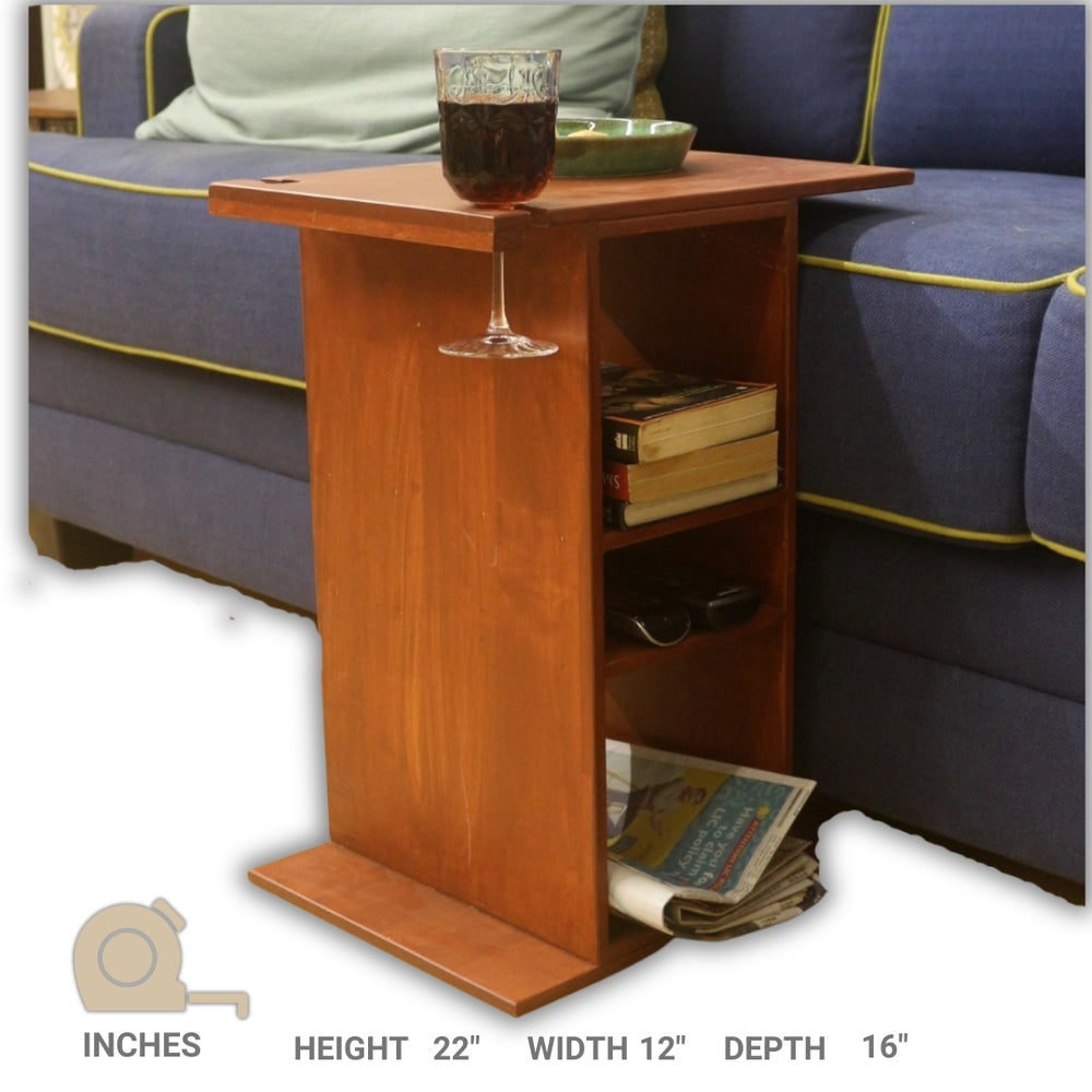 Sofa Table Centre Stand (With Space for your Wine Glass)