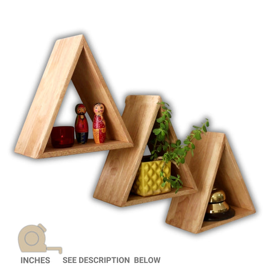 Wall Shelf Triangular (Set of 3)