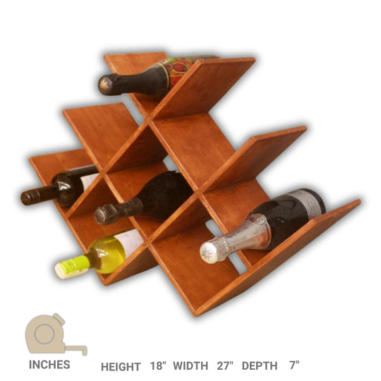 Wine Bottle Holder – Stylish and Durable Wine Storage Rack – Elegant Organizer for Wine Bottles and Bar Essentials (Stock)