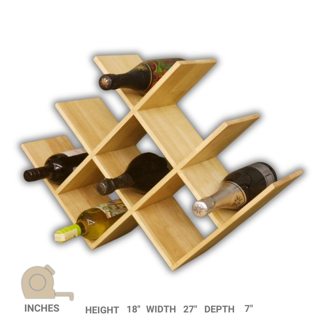 Wine Bottle Holder – Stylish and Durable Wine Storage Rack – Elegant Organizer for Wine Bottles and Bar Essentials (Stock)