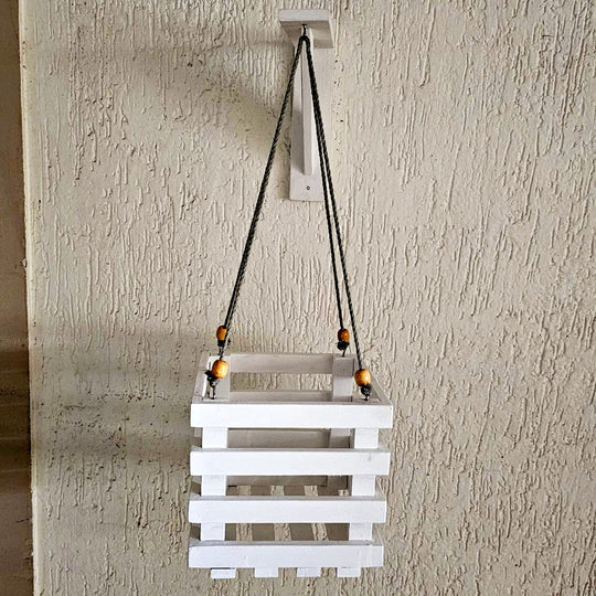 Wall Mounted Planter Stand -  Handcrafted with Single Plant Holder Stand - Square Shaped Planter For Indoor Plant Pots