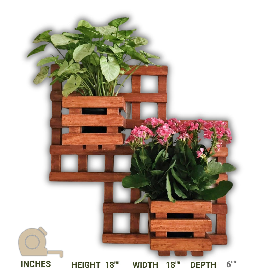 Wall Mounted Planter - Square Double