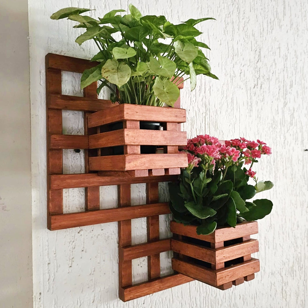 Wall Mounted Planter - Square Double