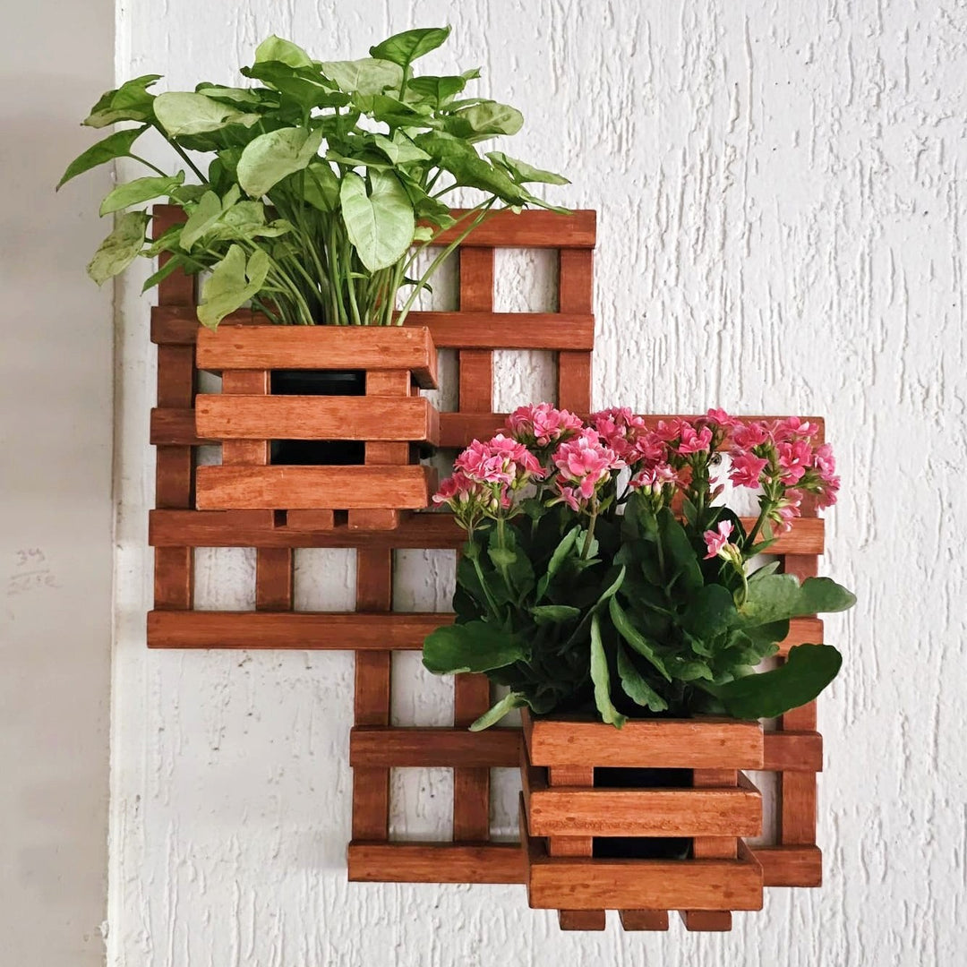 Wall Mounted Planter - Square Double