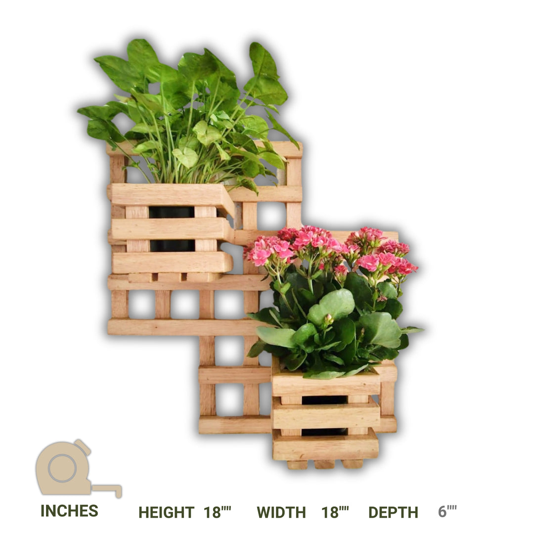 Wall Mounted Planter - Square Double