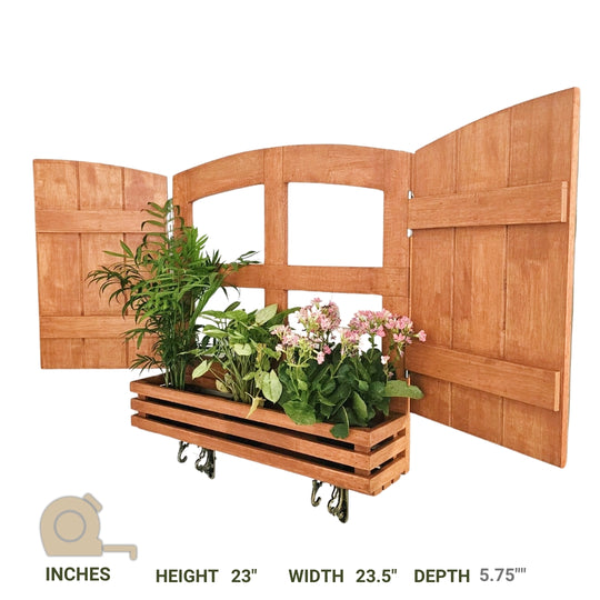 Faux Window-Planter Stand (Curved)