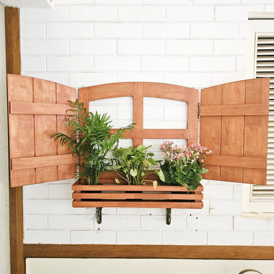 Faux Window-Planter Stand (Curved)