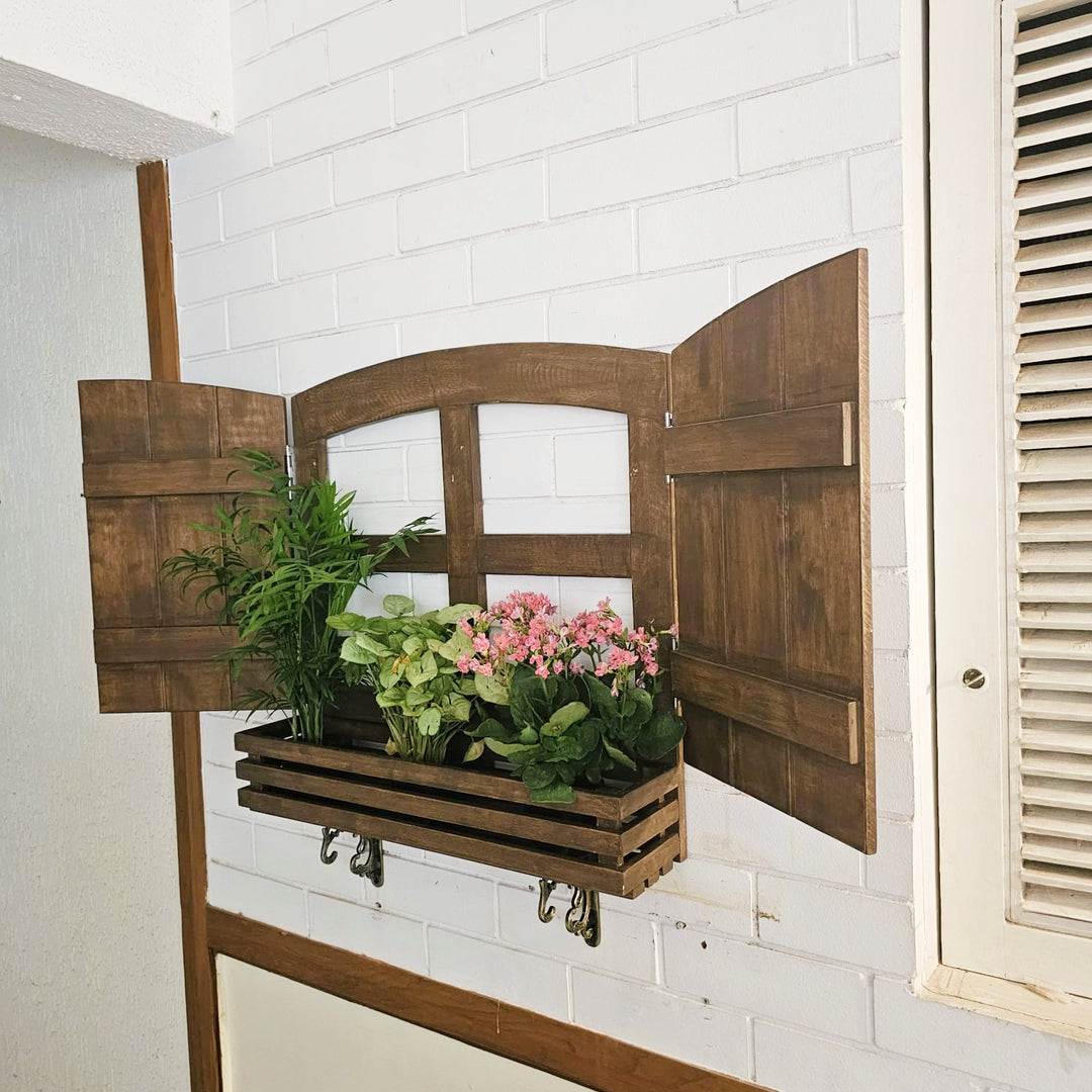 Faux Window-Planter Stand (Curved)