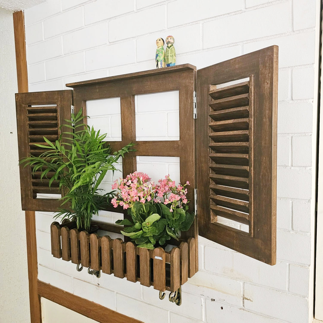 Faux Window-Planter Stand (Blinds)