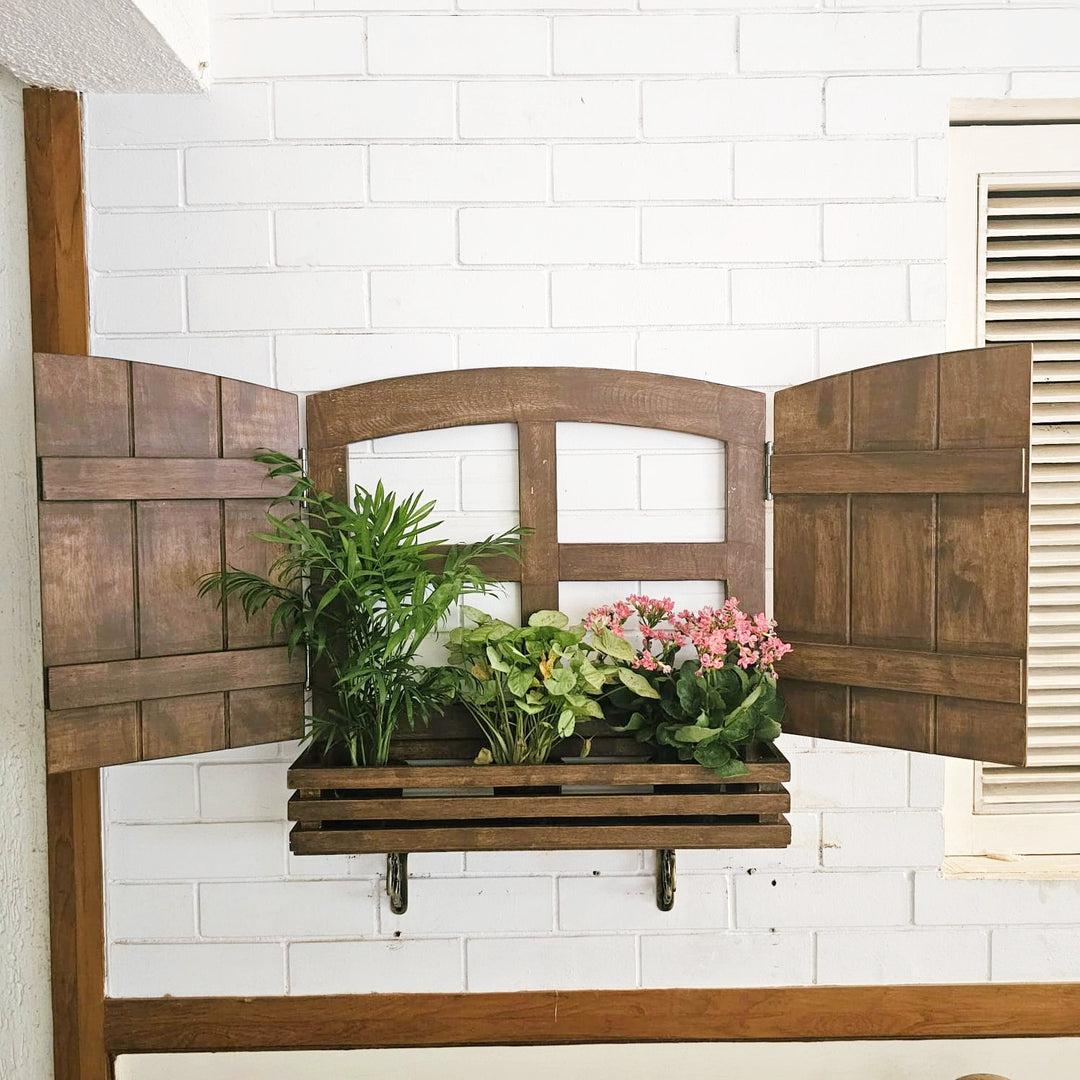 Faux Window-Planter Stand (Curved)