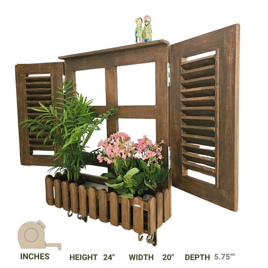 Faux Window-Planter Stand (Blinds)