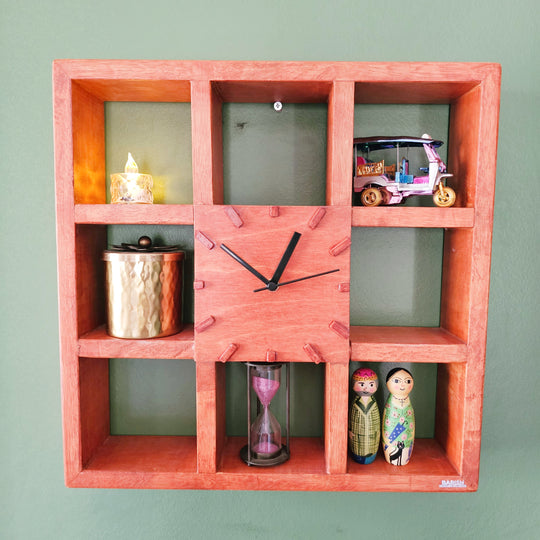 Wall Clock Squares Stock