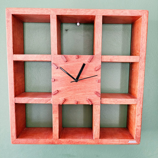 Wall Clock Squares Stock