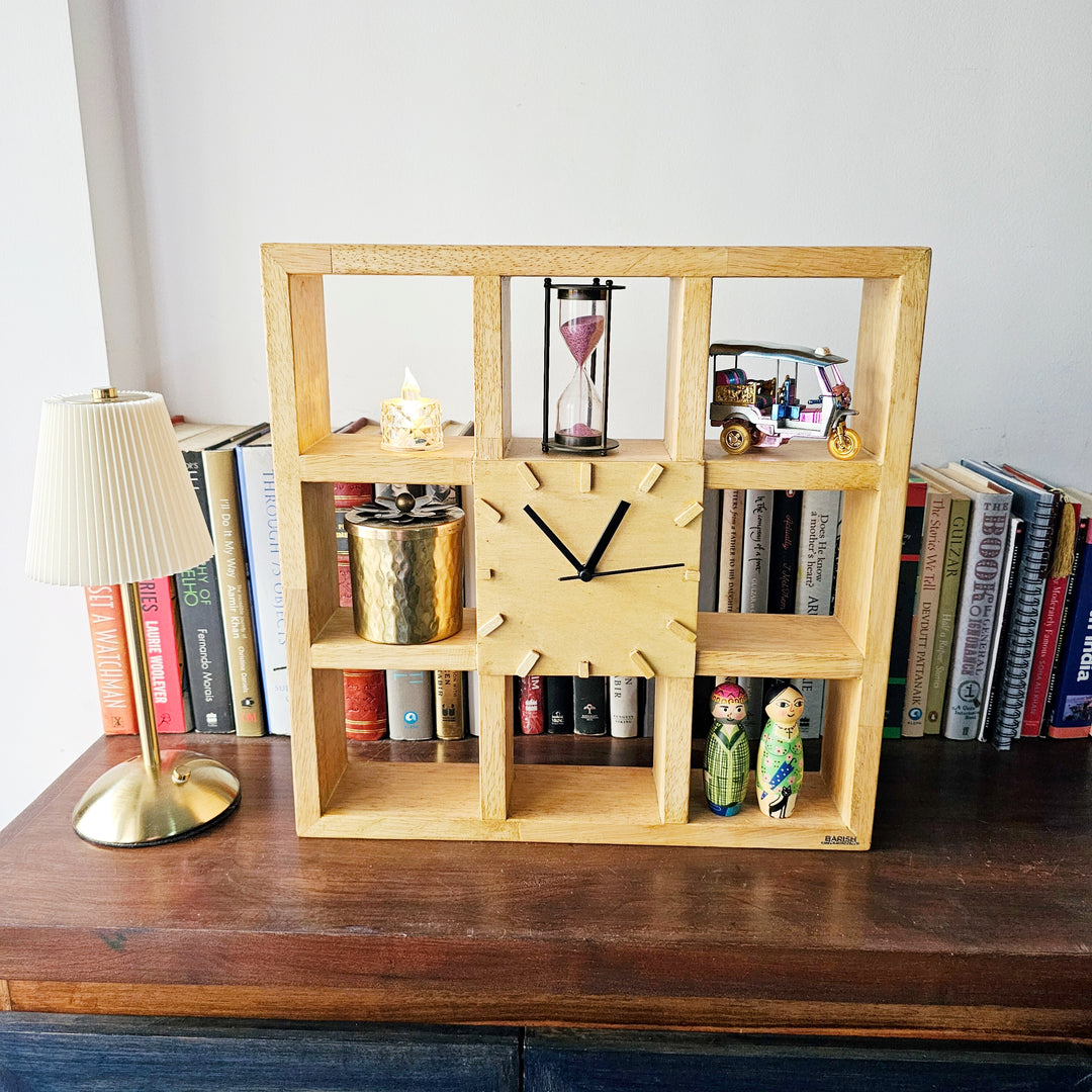 Wall Clock Squares Stock