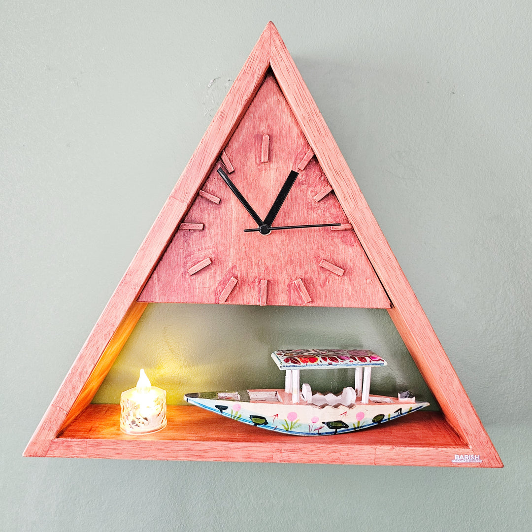 Wall Clock Triangle Stock