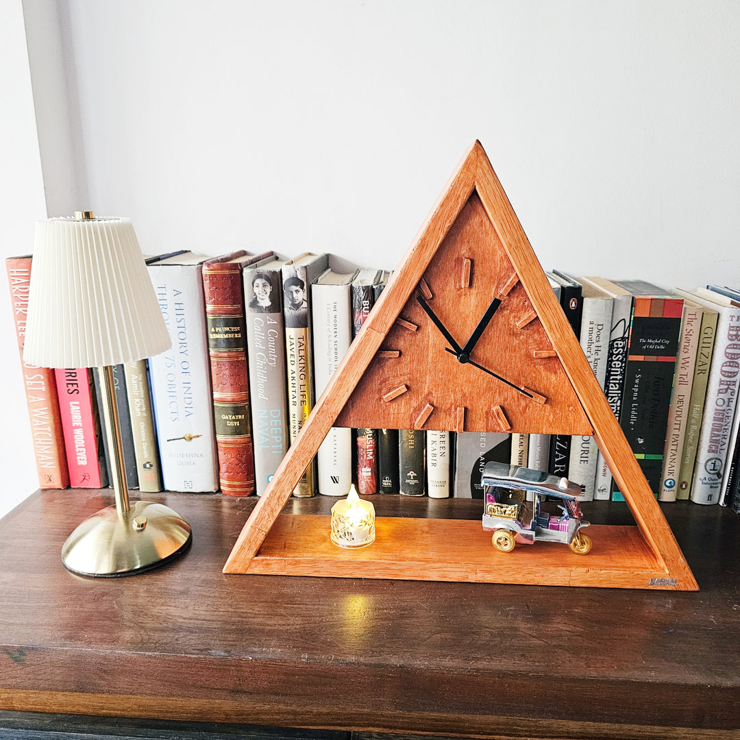 Wall Clock Triangle Stock