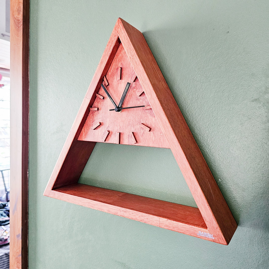 Wall Clock Triangle Stock