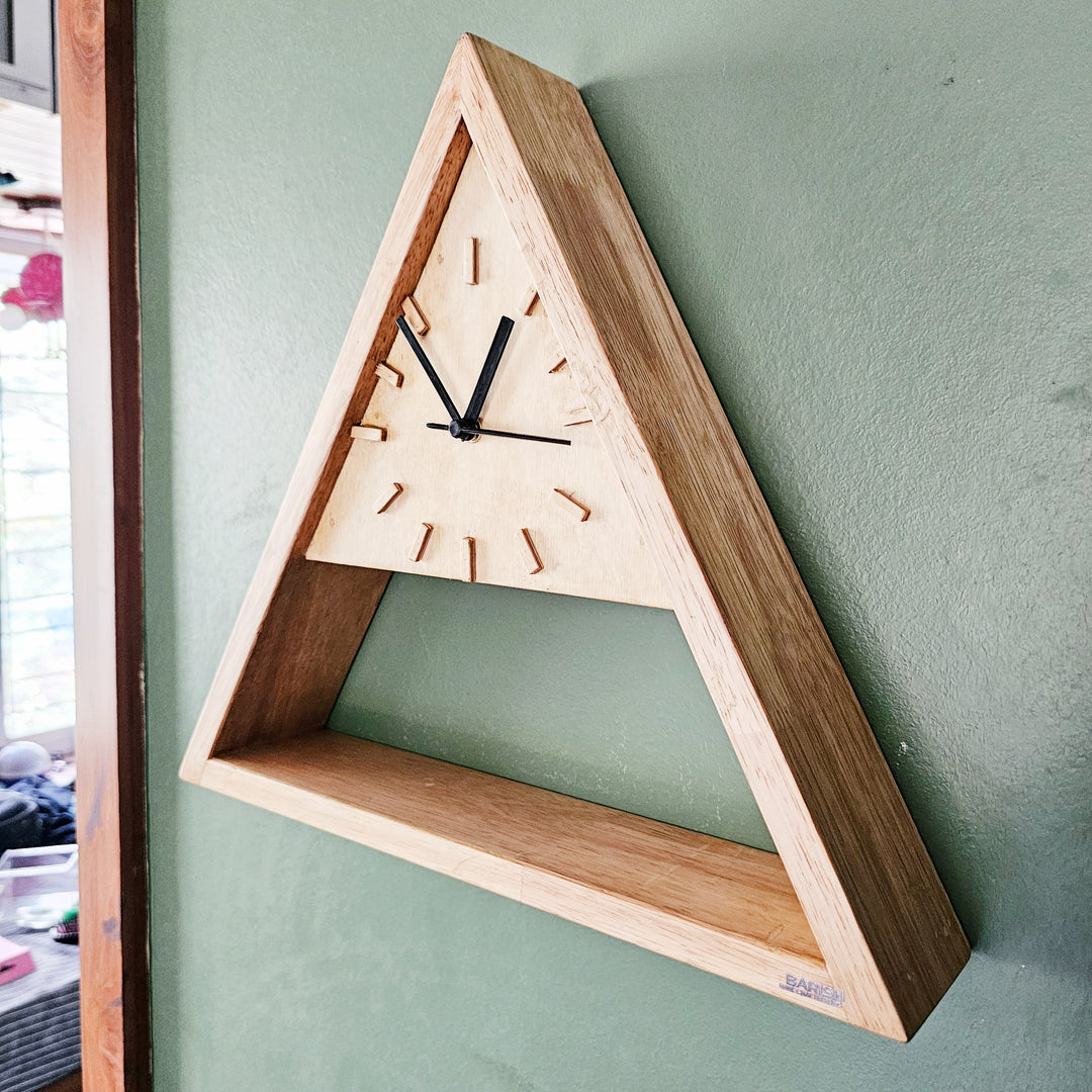 Wall Clock Triangle Stock