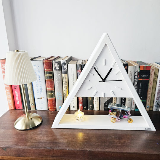 Wall Clock Triangle Stock