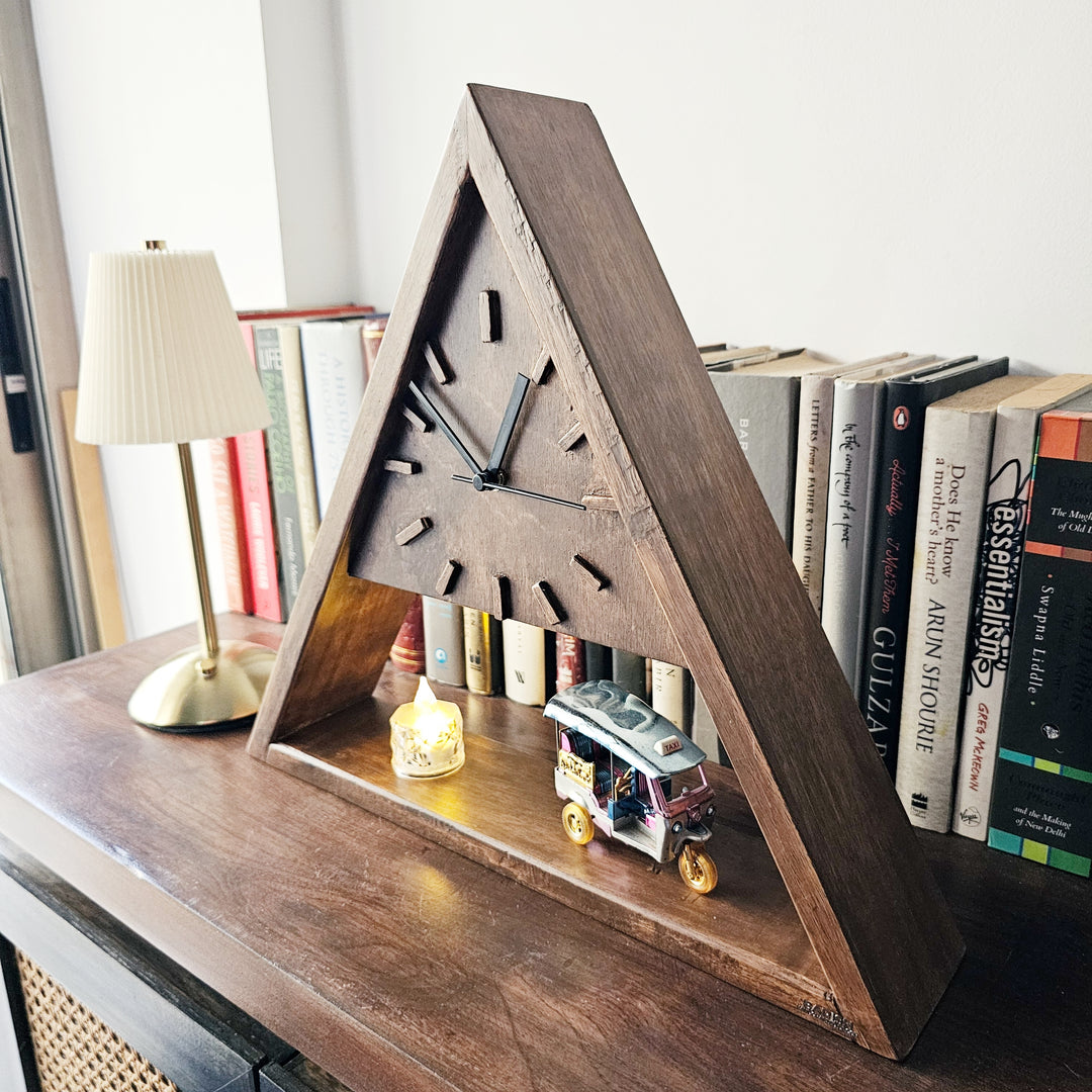 Wall Clock Triangle Stock