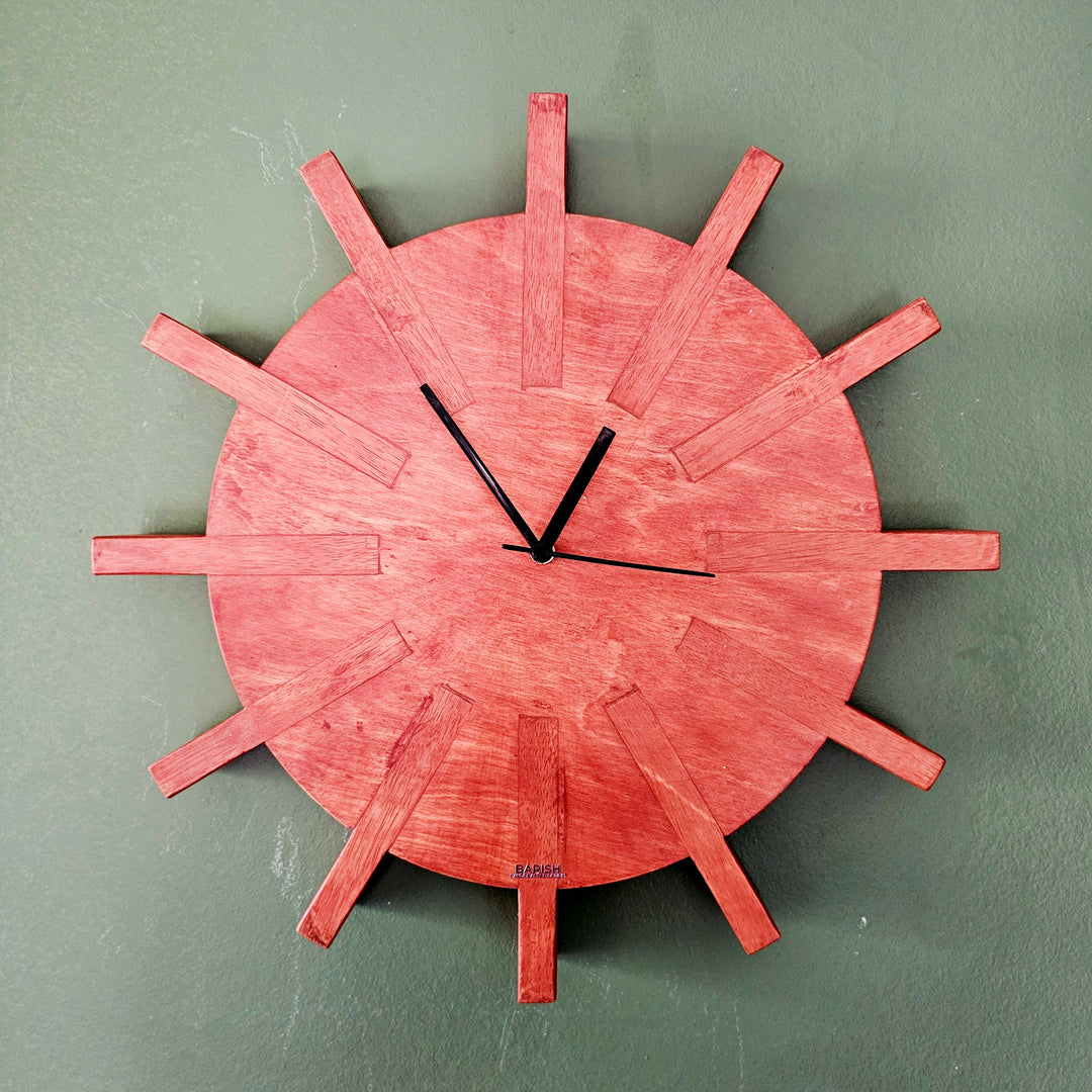 Wall Clock Round Spikes Stock