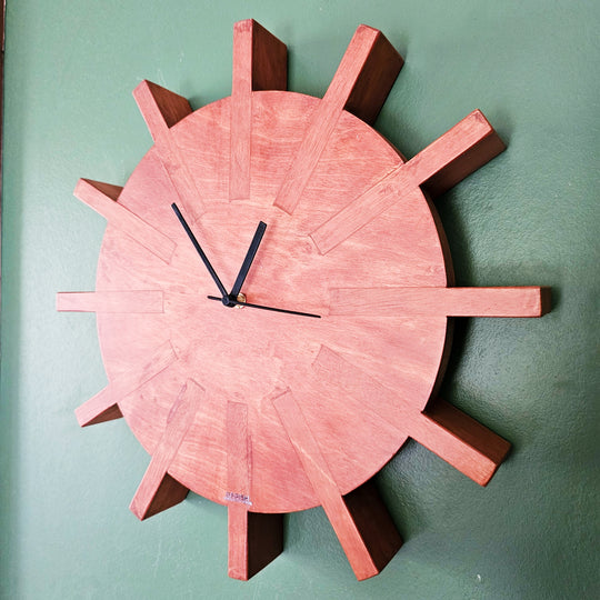 Wall Clock Round Spikes Stock