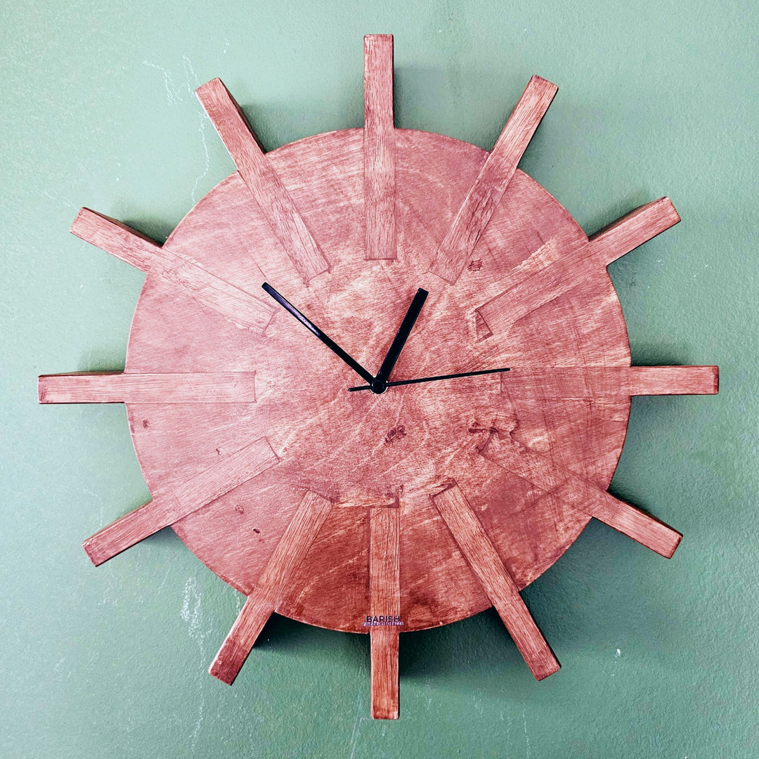 Wall Clock Round Spikes Stock