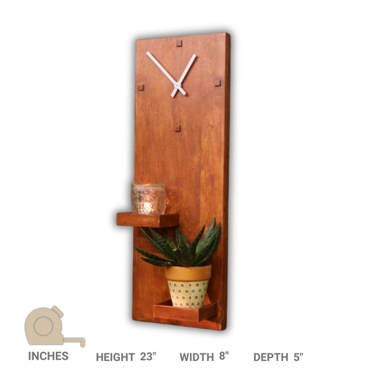 Wall Clock With Planter Space