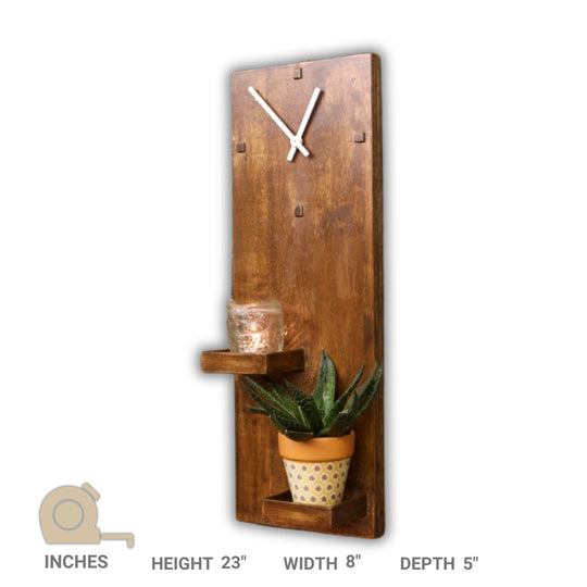 Wall Clock With Planter Space