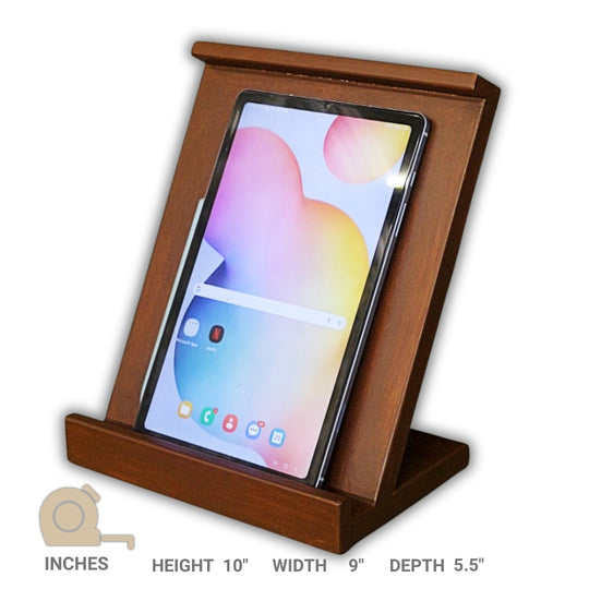 Tablet Stand - Wooden Handcrafted Stand for Mobile / Tablet - 10" x 9" x 5.5" (Stock)