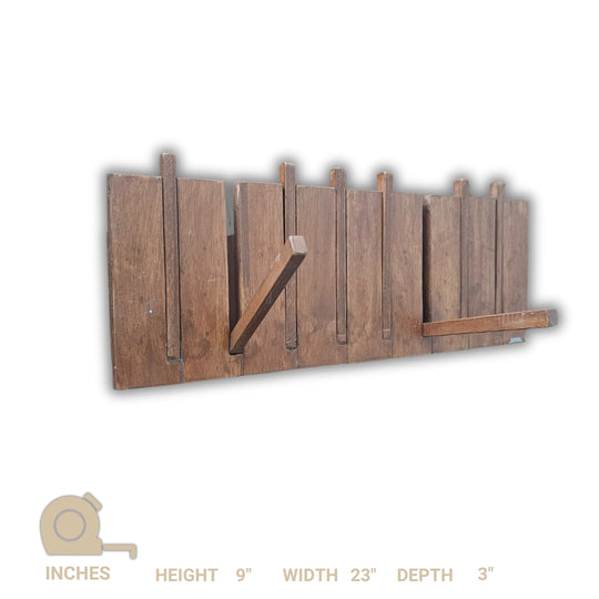 Wall Mounted Coat Rack - Wooden Rack  for Bedroom & Living Room- Large and Versatile (Stock)