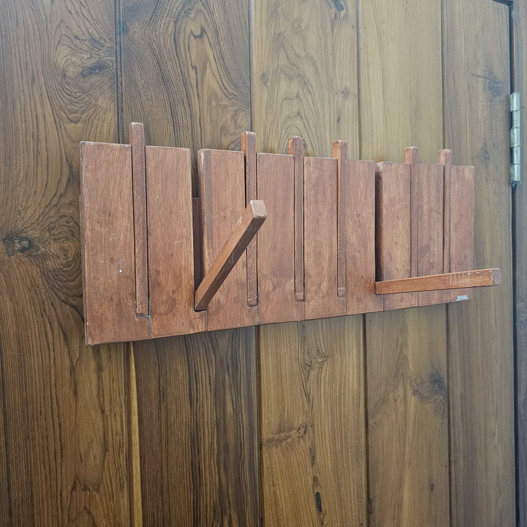 Wall Mounted Coat Rack - Wooden Rack  for Bedroom & Living Room- Large and Versatile (Stock)