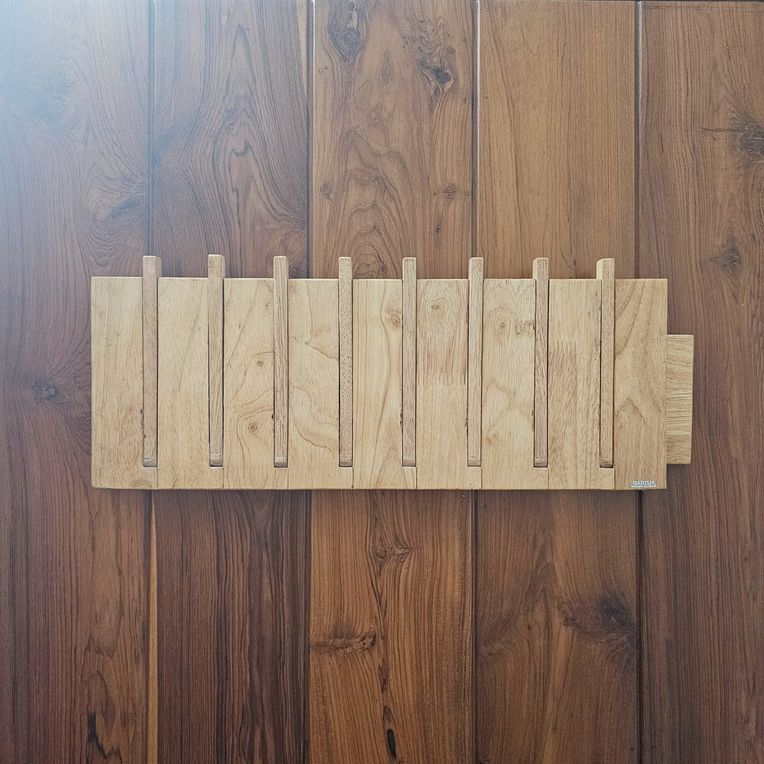 Wall Mounted Coat Rack - Wooden Rack  for Bedroom & Living Room- Large and Versatile (Stock)