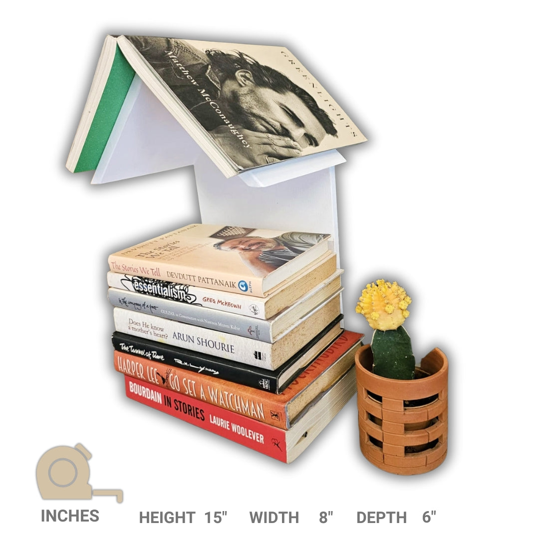 Bedside Table Top Book Stand - Home Shaped Stand - For Bedroom and Living Room