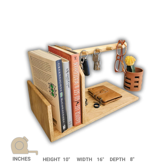 Bedside Tray-Key, Book Holder