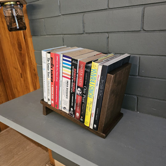 Wooden tabletop Book Shelves - Handcrafted with Rubberwood - Home Decor Piece