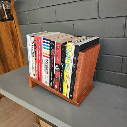 Wooden tabletop Book Shelves - Handcrafted with Rubberwood - Home Decor Piece