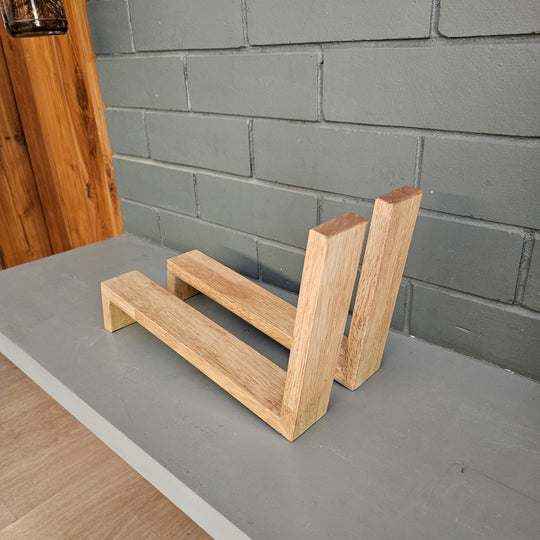 Wooden tabletop Book Shelves - Handcrafted with Rubberwood - Home Decor Piece - Small Book Stand