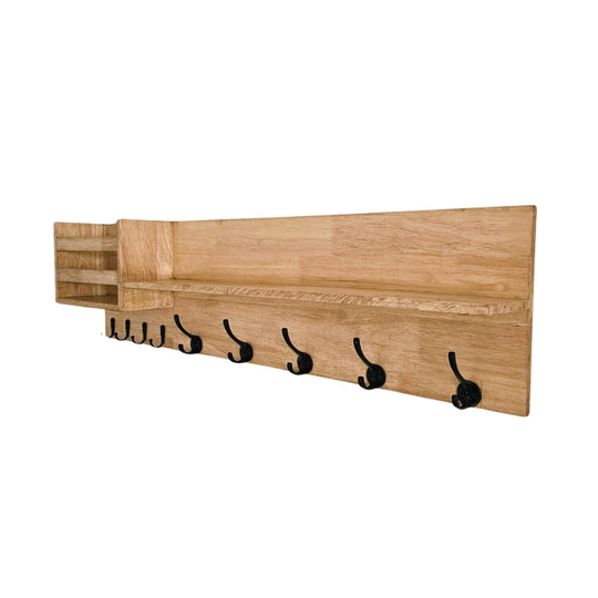 Wall Key Holder - Entry Way Organizer for Living Room - Wooden & Handcrafted Stock