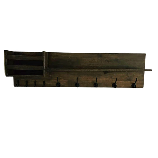 Wall Key Holder - Entry Way Organizer for Living Room - Wooden & Handcrafted Stock