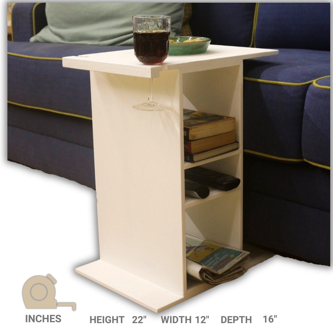 Sofa Table Centre Stand (With Space for your Wine Glass)