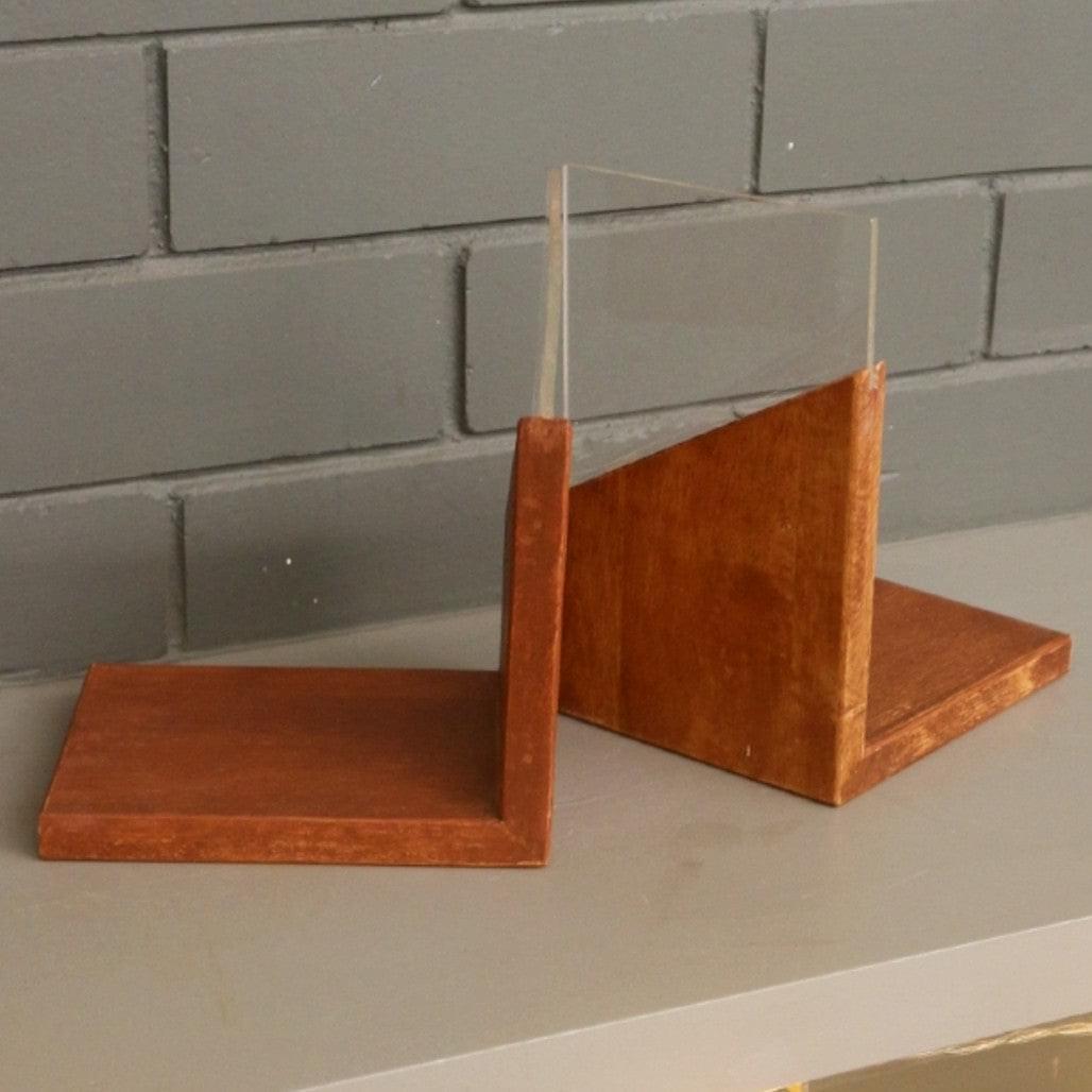 Barish Book Ends (Part Wood) Best Home Decor Handcrafted