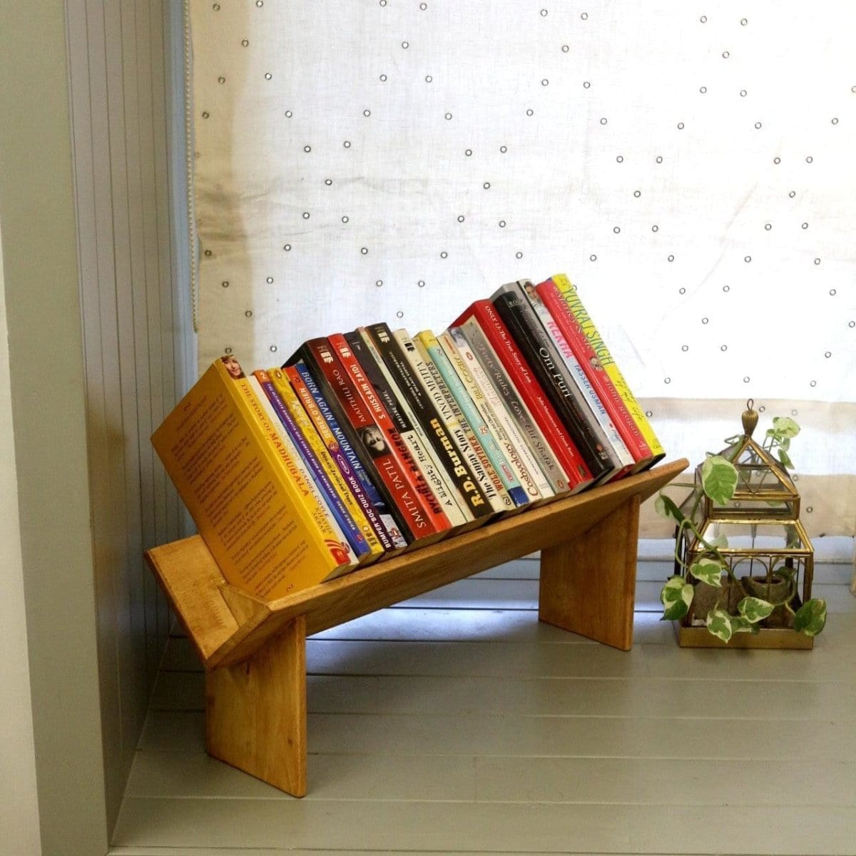 Barish Book Rack (Table Top) Rubberwood BH0016RW Best Home Decor Handcrafted