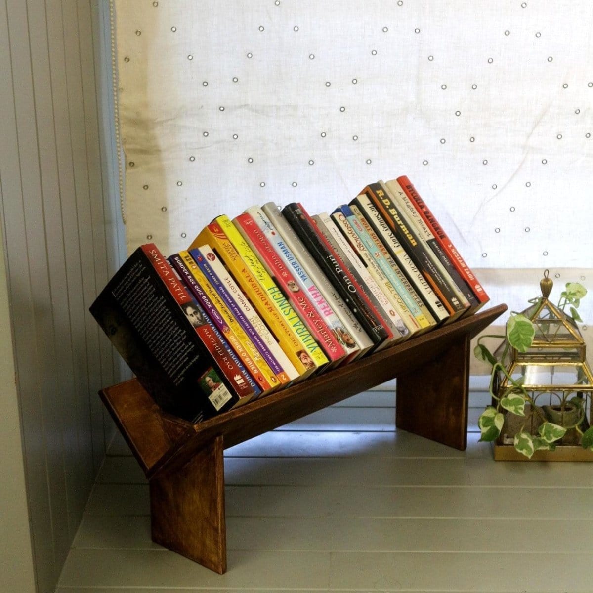 Barish Book Rack (Table Top) Walnut BH0016WT Best Home Decor Handcrafted