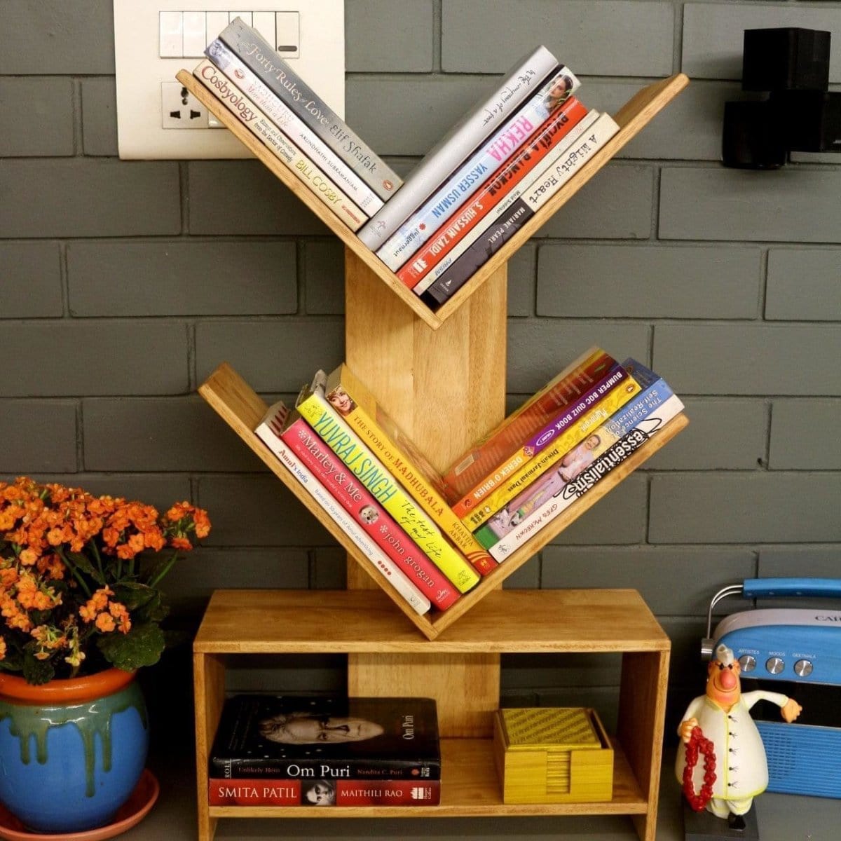 Barish Book Stand Rubberwood BH0006RW Best Home Decor Handcrafted