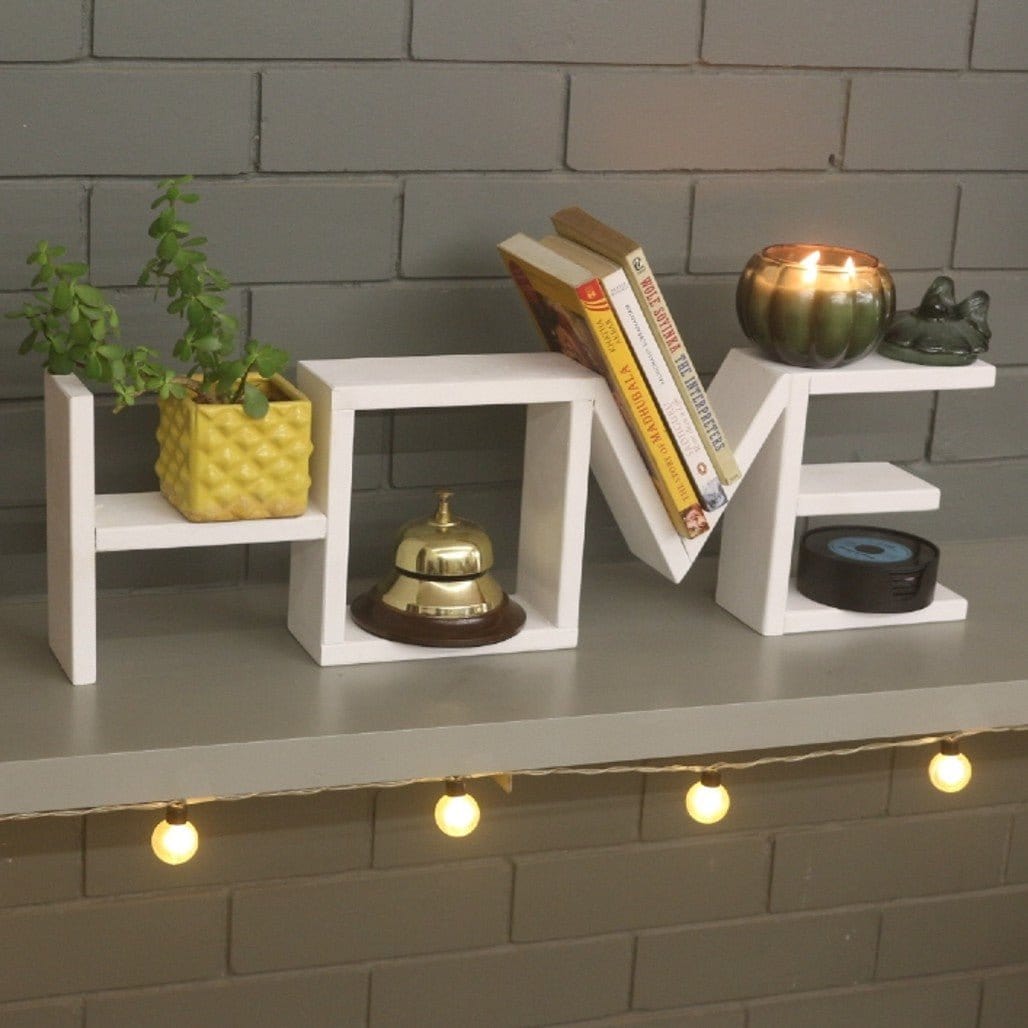 Barish Home (Table Shelf) White BH0014WE Best Home Decor Handcrafted
