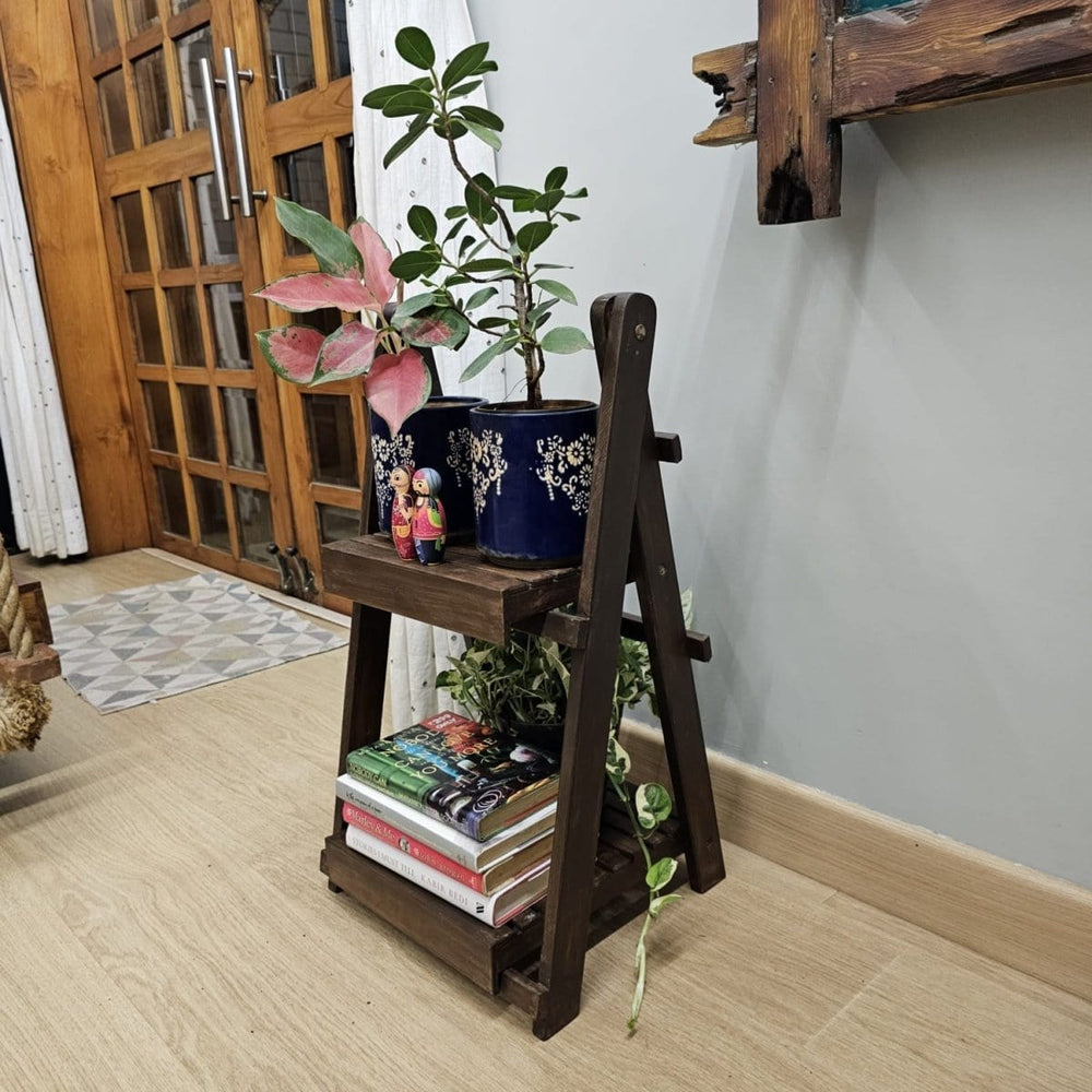 Barish Multi-purpose Floor Standing Stand (Small) Walnut BH0149WT Best Home Decor Handcrafted