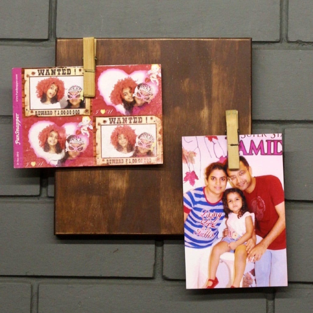 Barish Photo Frame (Wooden Plank  Sqaure) Best Home Decor Handcrafted