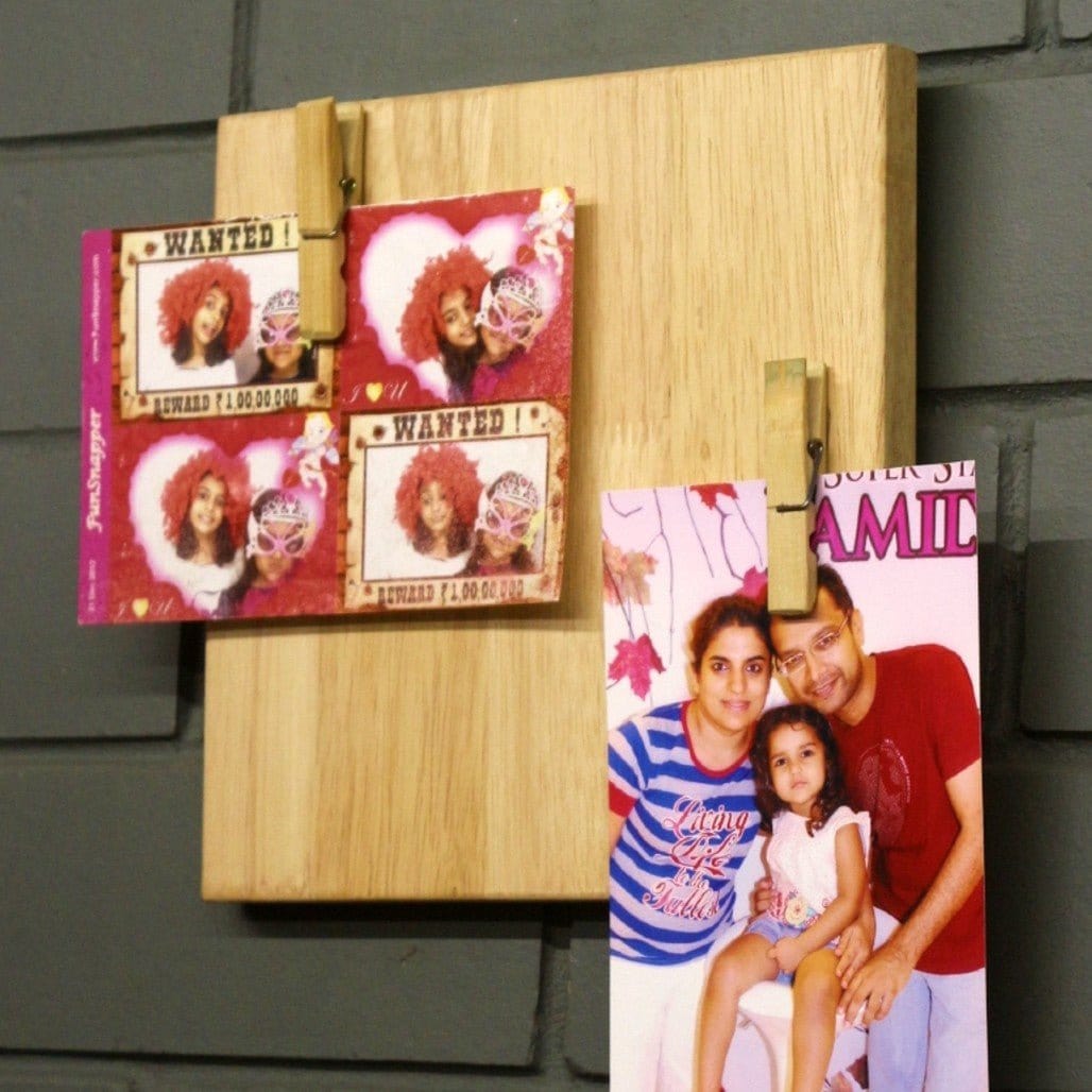 Barish Photo Frame (Wooden Plank  Sqaure) Rubberwood BH0031RW Best Home Decor Handcrafted
