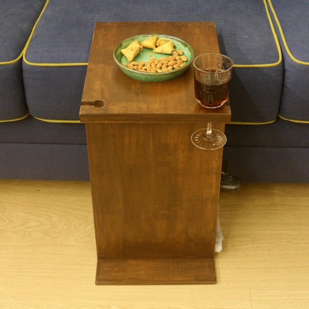 Barish Sofa Table Centre Stand (With Space for your Wine Glass) Best Home Decor Handcrafted